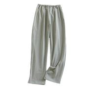 Womens Black Work Pants Women's Pajama Pants with Pockets Comfy Casual Wide Leg Yoga Pants Soft Stretchy Pj Bottoms Warm Plaid Home Trousers Wide Leg Jeans (Grey, M)