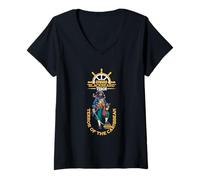 Womens Blackbeard - Terror of The Caribbean V-Neck T-Shirt