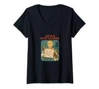Womens Blackcraft Little Cult Leader Funny Dark Humor Sarcastic V-Neck T-Shirt