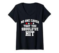 Women's Blackjack Black Jack Blackjack Funny Casino Card Game V-Neck T-Shirt