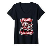 Women's Blacksmith Every Blow Counts Farrier Smithing Gift V-Neck T-Shirt