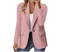 Women's Blazer Suit Clearance Elegant Notch Lapel Open Front Cardigan Jackets Ladies Business Work Office Blazer Jacket Formal Smart Loose Blazers Casual Buttons Pockets Suiting