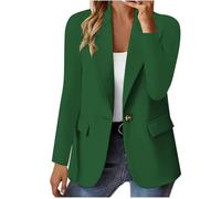 Women's Blazer Suit Clearance Elegant Notch Lapel Open Front Cardigan Jackets Ladies Business Work Office Blazer Jacket Formal Smart Loose Blazers Casual Buttons Pockets Suiting