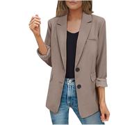 Womens Blazer Suit One Button Jacket Blazers Notched Lapel Workwear Elegant Classic Formal Long Sleeve Ladies Casual Work Office Blazer pockets Button Business Full Lined Suit Jackets with Pockets