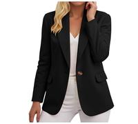 Womens Blazer Suit Open Front Cardigan Ruched Sleeve Casual Work Office Cropped Solid Button Suits Coat Long Sleeve Classic Formal Fall Business Elegant Open Front Jacket Cardigans Top Outerwear