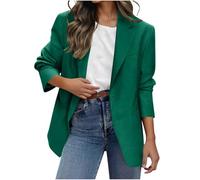 Womens Blazer Suit Plain Elegant Long Sleeve Notch Lapels Collar Jackets Business Work Office Cardigans Jacket Women's Suiting & Blazers with Pockets Dressy Formal Cardigan Coats