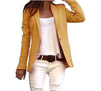 Womens Blazer Suits UK Clearance,Ladies Casual Work Office Blazer Suits Plain Solid Color Jacket with Pockets Open Front Button Cardigan Business Formal Blazers Suit Womens Lightweight Outwear Outfit