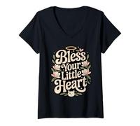 Womens Bless Your Little Heart V-Neck T-Shirt