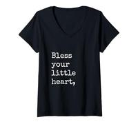 Womens Bless Your Little Heart V-Neck T-Shirt