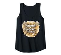 Womens Blessed Lacrosse Mama Design Proud Lacrosse Mom Sports Tank Top