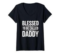 Women's Blessed to Be Called Dad V-Neck T-Shirt