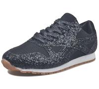 Women's Bling Lace Up Tennis Shoes Fashion Glitter Rhinestone Slip On Breathable Sneakers Comfy Orthotic Anti Slip Running Flat Dress Sneakers(Black,5 UK)