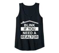 Womens Blink if You Need a Realtor Real Estate Agent Funny Realtor Tank Top