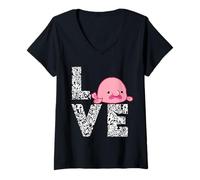 Women's Blobfish Lover Ugly Grumpy Grouch Blob Fish Sea Life V-Neck T-Shirt