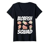 Womens Blobfish Squad Blobfish Lover V-Neck T-Shirt