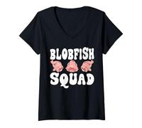 Womens Blobfish Squad Blobfish Lover V-Neck T-Shirt