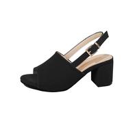 Women'S Block Heels Sandals Fish Mouth Open Toe Slingback Sandal Comfortable Low Mid Heel Prom Party Sandals Adjustable Straps Buckle Sandal Elegant Suede Upper Shoes Fashion For Wedding Evening