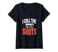 Women's Blogging Photography I Call The Shots Camera V-Neck T-Shirt