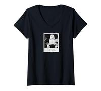 Womens Blondie Black and White Polaroid Photo Vintage Band V-Neck T-Shirt
