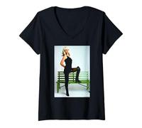 Womens Blondie Debbie Harry Call Me Duffy Archive Photography V-Neck T-Shirt