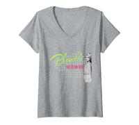 Women's Blondie - Eat to The Beat Neon Graphic V-Neck T-Shirt