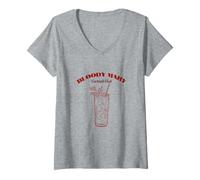 Womens Bloody Mary Cocktail Club V-Neck T-Shirt