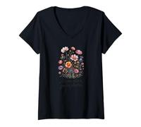 Womens Bloom where you're planted, motivational quote V-Neck T-Shirt