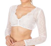 Women's Blouse, Elegant & Exclusive Bavarian Dirndl Blouse Lace Dirndl Elegant White Womens Oktoberfest Costume Lace Sleecrets Add Sleeves to Any Dress Or Top V-Neck and Sexy