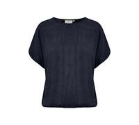 Kaffe KAamber Women's Sleeveless Blouse Amber Short Sleeve Shirt Crew Neck Casual Summer Blouse, Midnight Navy, 10