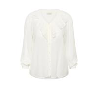 Women's blouse KAFFE Curve Lana Frill Blanc 50