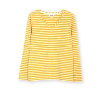 Kite Women's Tarrant V-Neck Jersey Top Ochre Stripe in Yellow | Size: 18 Kite Yellow 18