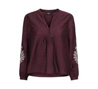 ONLY Womens Onlkana 7/8 WVN Regular Fit Top with Button Detail for Everyday Use, Winetasting, XS UK