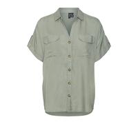 VERO MODA Women's Vmbumpy S/S Shirt WVN Ga Noos Short-Sleeved Blouse, Green, XS