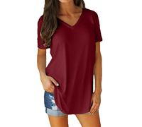 Womens Blouses, Ladies Short Sleeve Sport Tops Quick Dry Short Sleeve Running Top Lightweight for Women Crew Neck T-Shirt Polyester