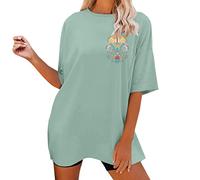 Women's Blouses & Shirts Casual Printed Vest Zipper V-Neck Loose Sleeveless T-Shirt Pullover Tops Ladies Business Office Loose Top Green Evening Tops for Women UK Tees (Green, M)