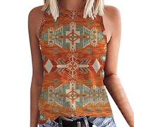 Women's Blouses & Shirts New Spring and Summer New Bohemian Retro Wind Print Collar Clip Vest Womens Pajama Tops White Vest Tops for Women