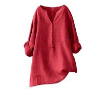 Women's Blouses & Shirts V Neck Comfy Linen Tops Short Boho Warehouse Deals Clearance Womens Cotton Linen Daily Solid Essentials Summer Vacation Tunic Top Large Daily Casual Tee Blouses