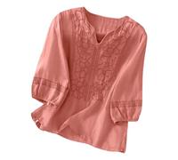 Womens Blouses Square Neck Tops Puff Short Sleeve Ladies Blouse Pleated Tunic Top Flowy Solid Spring Summer Casual T Shirts Rave Musical Festival Costume Outfits Clubwear(Red,3XL)