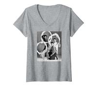 Womens Blue Zone Lisa Stansfield Band Chris Duffy Photography V-Neck T-Shirt