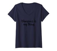 Women's Bluegrass is My Thing Old Time Banjo Fiddle Music Jam V-Neck T-Shirt