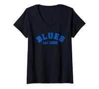 Womens Blues Chelsea Established in 1905 Football Soccer Fans V-Neck T-Shirt