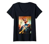 Womens Blur Damon Albarn Live Cardiff Arena 1997 Boys & Girls V-Neck T-Shirt