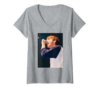 Womens Blur Live Damon Albarn Song 2 Cardiff Arena 1997 V-Neck T-Shirt