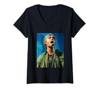 Womens Blur Live Damon Albarn T in The Park Coffee & TV 1999 V-Neck T-Shirt