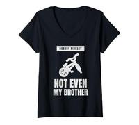 Women's BMX Dirt Jump Street Riding Skate Park Flatland BMX V-Neck T-Shirt