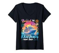 Women's Board The Ship It's an Alaskan Trip 2027 Alaska Cruise V-Neck T-Shirt