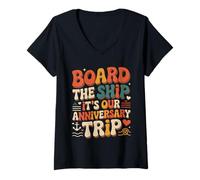 Women's Board The Ship It's Our Anniversary Trip |- V-Neck T-Shirt