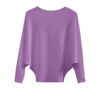 Women's Boat Neck Ribbed Knit Top UK Batwing Loose Casual Pullover Jumper | Cropped Relaxed Hem. Suitable For Daily Casual Wear, Outings And Seasonal Layering, Lightweight Ladies Knit Blouse
