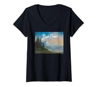 Women's Bob Ross Landscape Signature V-Neck T-Shirt