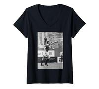 Womens Bobby Charlton Last Manchester Utd Football Match 1973 V-Neck T-Shirt